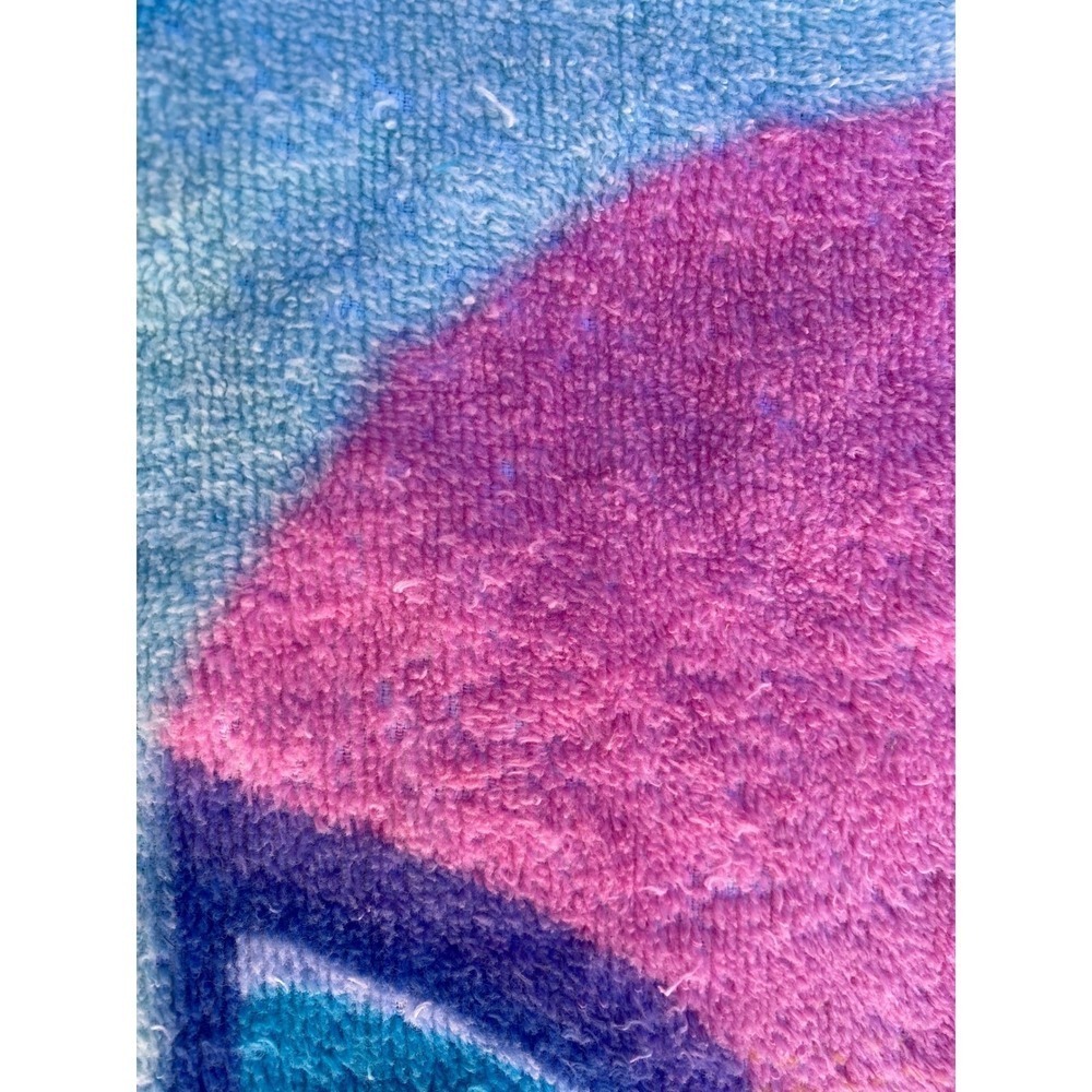 Vintage Lisa Frank Dancing Dolphins Beach Towel 30x56 Neon 90s - Picture 7 of 8